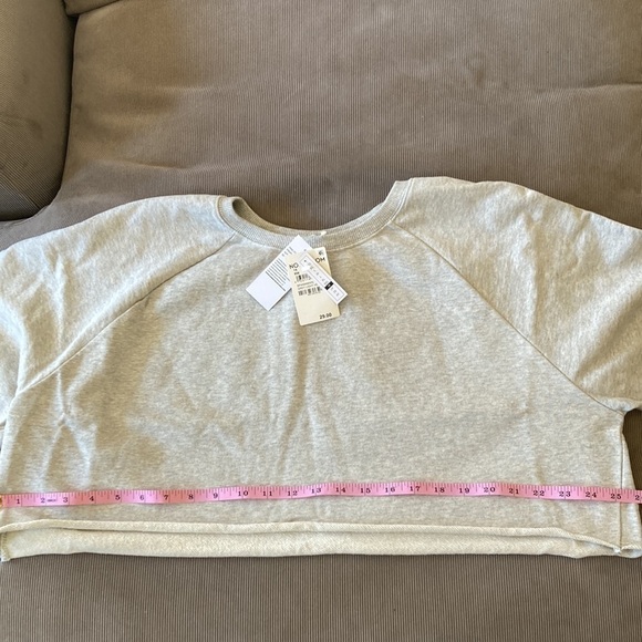 NORDSTROM BP Cropped Sweatshirt Size 1X Organic Cotton - Picture 4 of 6